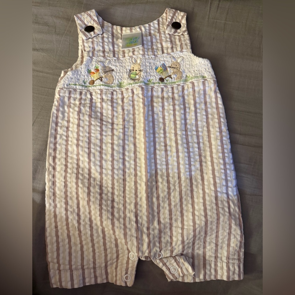 Decorated Originals Smocked Bunny Romper